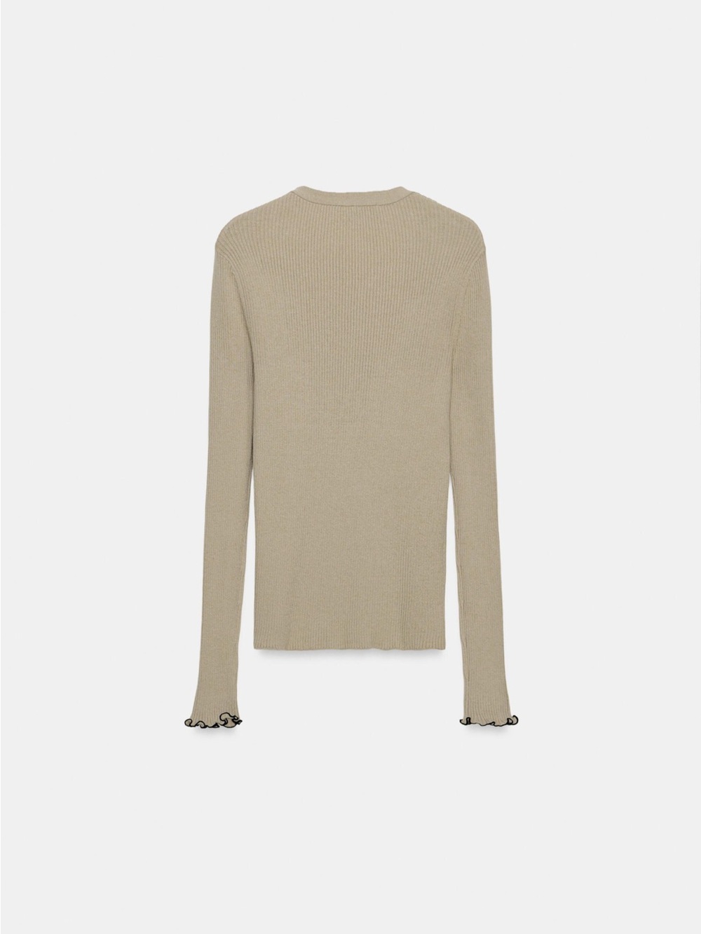 Zara contrast Rib cardigan - Picture 7 of 8
